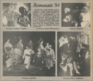 1984 Újságcikk a bemutatóról